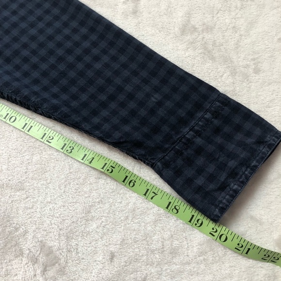 TOMMY hilfiger premium denim 2 tone navy long sleeve shirt small - Picture 6 of 8